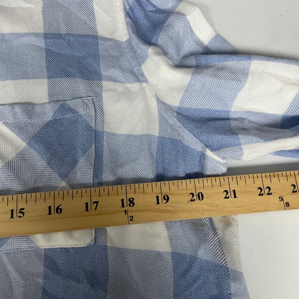 Rails Hunter Shirt Large White Powder Blue Plaid Coastal Preppy Button Down - Picture 9 of 10